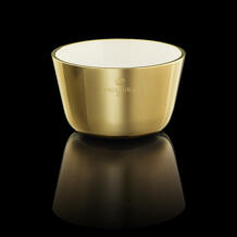 Mässingsskål, vit emalj